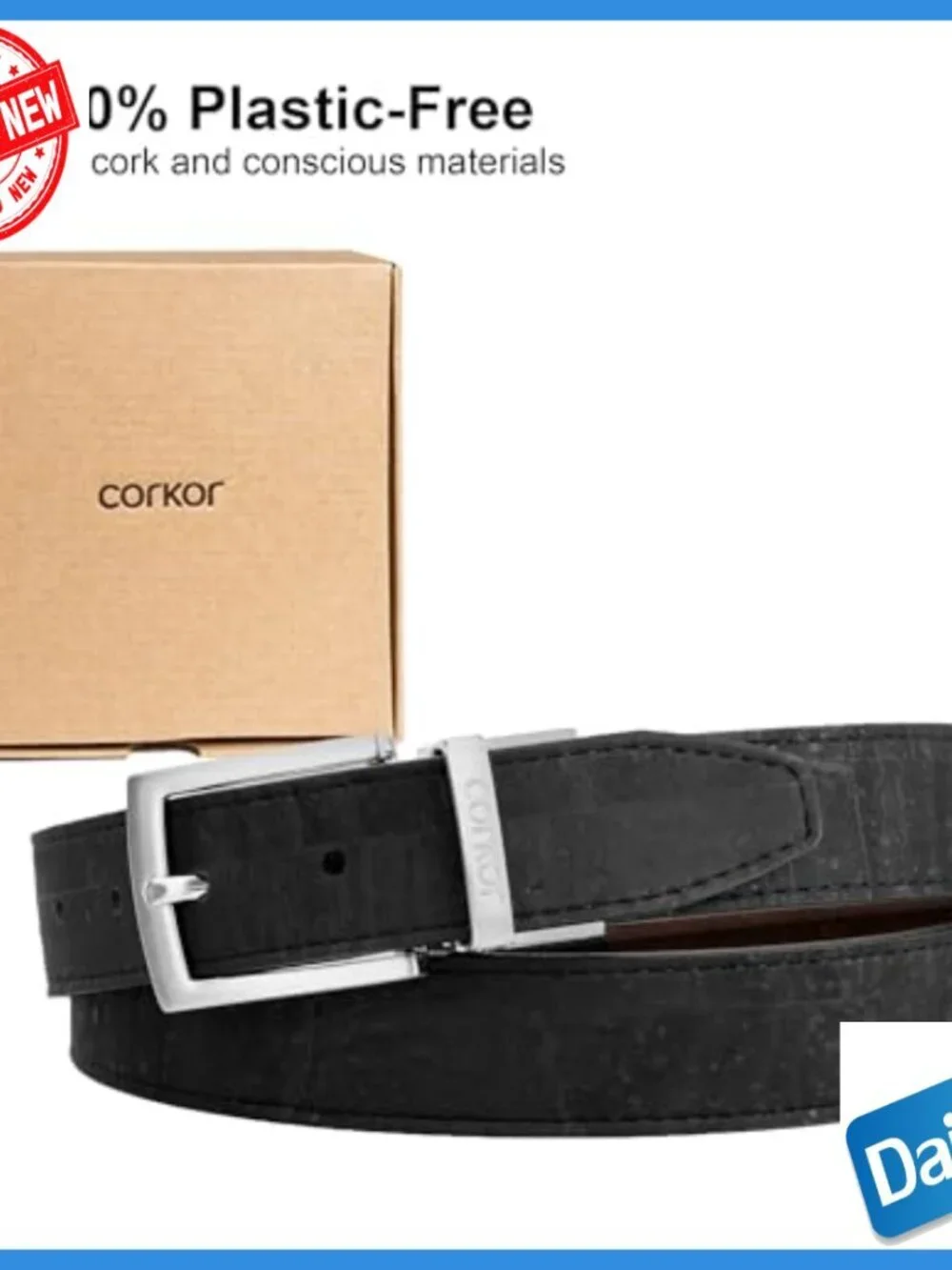 Reversible Vegan Leather Dress Belt 30mm Wide Adjustable Eco-Friendly